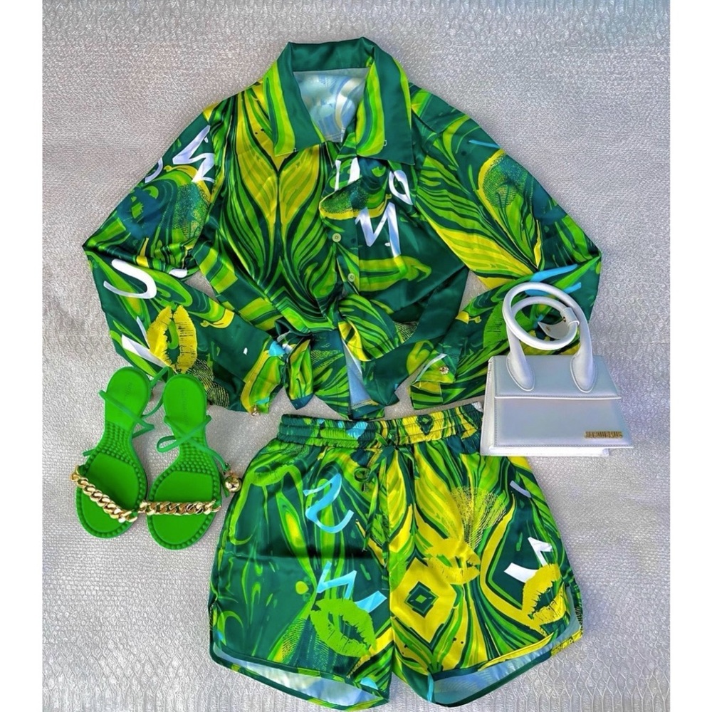 2 piece silk set
